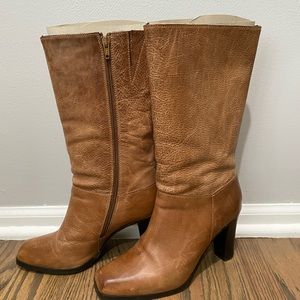 Eddie Bauer Womens Boots, Cognac, Leather Upper & Lining, Made in Italy, Size 7M